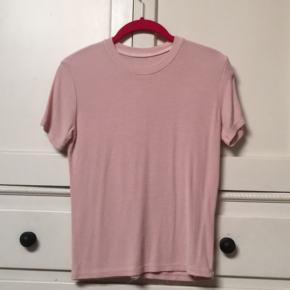 Brandy Melville baby pink tee.